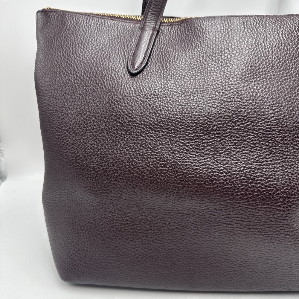 Coach Taylor Pebbled Leather Tote Bag Purse Brown-See‎ Photos 10Hx11W - Picture 7 of 14